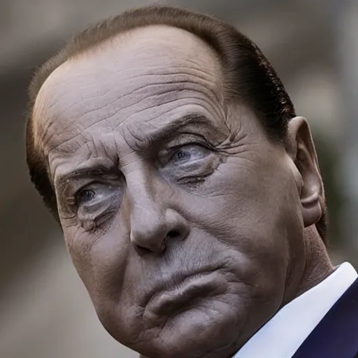 Prompt: Silvio Berlusconi in a suit of armor,