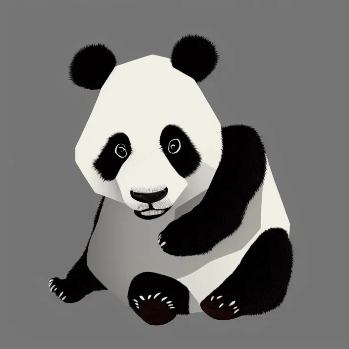 Image similar to panda, polygon, 4K.