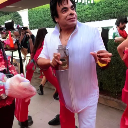 Image similar to juan gabriel at mcdonald's paparazzi