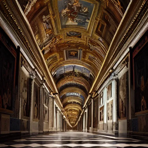 Image similar to Paint the secrets inside the Vatican, Sureal, Trending artstation, cinematográfica, digital Art