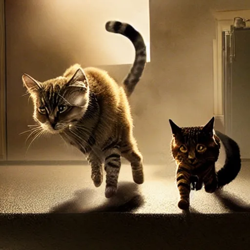 Image similar to photo, a live action swat cats remake, volumetric lighting