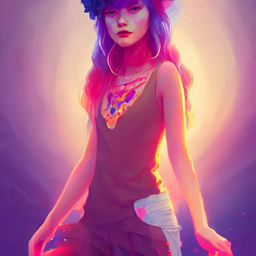 Image similar to portrait of a beautiful hippie, art by lois van baarle and ross tran and sam yang and ilya kuvshinov and guweiz, digital art, high detail, sharp focus, unreal engine 5, trending on artstation, deviantart, pinterest, 4 k uhd image