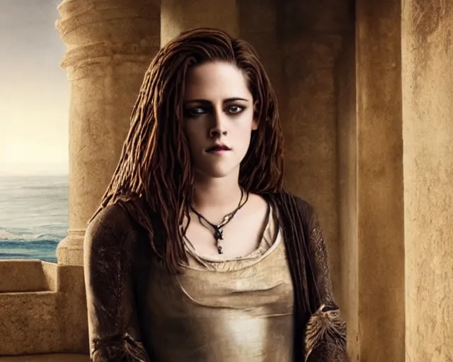 Prompt: kristen stewart as hypatia of alexandria, photograph, realistic