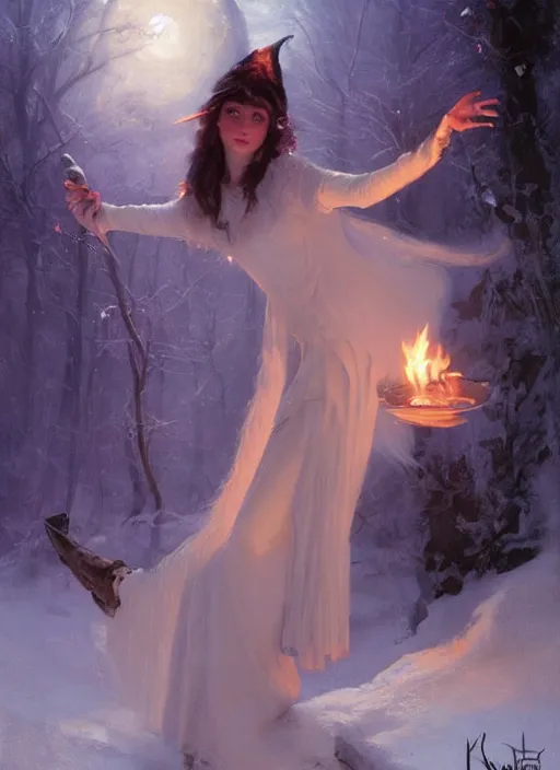 Image similar to the witch of frost by kev walker and vladimir volegov and alexander averin and delphin enjolras and daniel f. gerhartz
