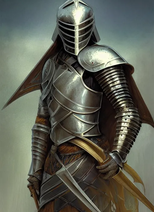 Image similar to esoteric knight in armor with sword!! murky lighting, wind blowing, bust portrait, fairytale, physical mental perfection, 3 / 4 camera angle! intricate, romanticism, highly detailed, biblical divine holy perfection!! digital painting, artstation, concept art, smooth, sharp focus, by artgerm and greg rutkowski and alphonse mucha
