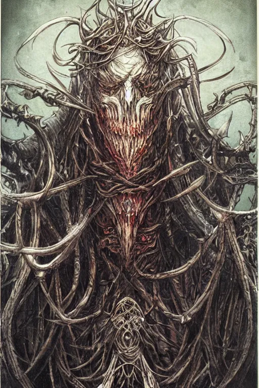 Image similar to fully clothed yawgmoth by ayami kojima