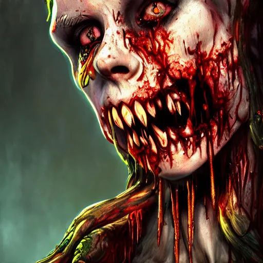 Image similar to Zombie, full body shot, fantasy, medieval, vivid colors, elegant, concept art, sharp focus, beautiful face, digital art, Hyper-realistic, 4K, Unreal Engine, Highly Detailed, HD, Dramatic Lighting by Brom, trending on Artstation