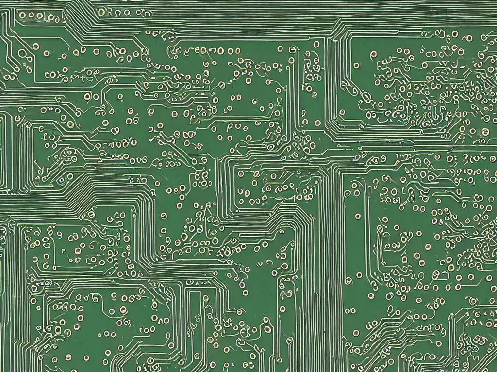 Image similar to modeled circuit board, clay material