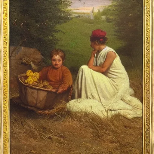 Image similar to pepe the from among the gleaners by jean francios millet