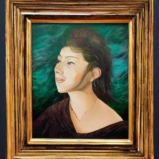 Prompt: a beautiful painting in an ugly frame