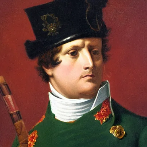 Prompt: a portrait of napoleon with a cigar - 4
