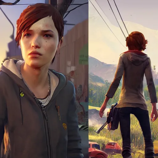 Image similar to jamie fox, style game square enix life is strange remake, trending on artstation, painted by greg rutkowski, render with game the last of us parte ii details