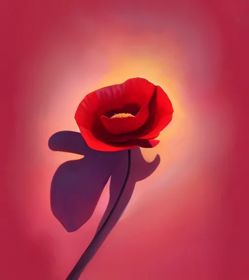 Prompt: icon stylized minimalist poppy flower, loftis, cory behance hd by jesper ejsing, by rhads, makoto shinkai and lois van baarle, ilya kuvshinov, rossdraws global illumination