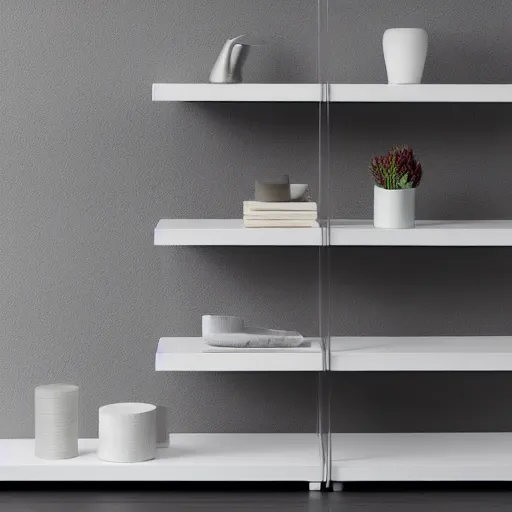 Image similar to white zen clean modern minimalist shelf