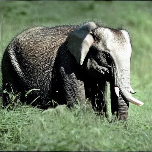 Image similar to badger and elephant hybrid, nature photography, 35mm film,