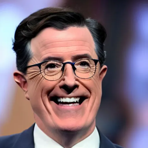 Image similar to stephen colbert with a frozen frosted beard