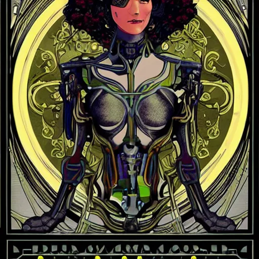 Prompt: cyborg art nouveau