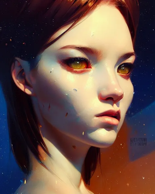 Image similar to a potrait of a space fanstasy cat, fine details. night setting. realistic shaded lighting poster by ilya kuvshinov katsuhiro, artgerm, jeremy lipkin and michael garmash, unreal engine, radiant light, detailed and intricate environment, digital art, trending on art station