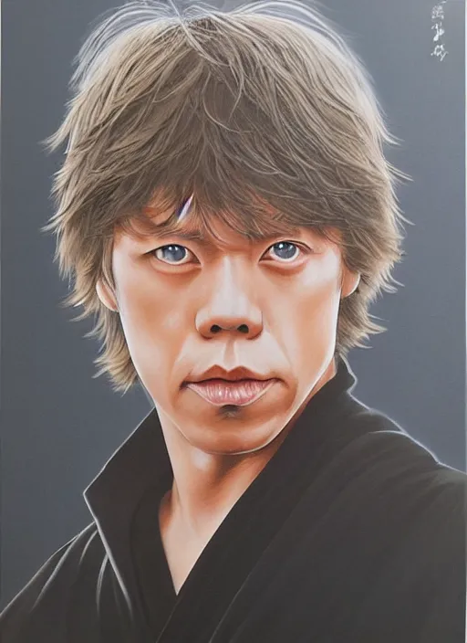 Image similar to painting by tsuyoshi nagano of luke skywalker