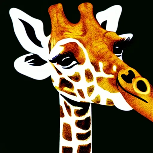 Image similar to giraffe smoking weed