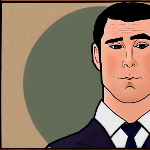 Image similar to A highly detailed award winning masterpiece portrait of Sterling Archer, 4k