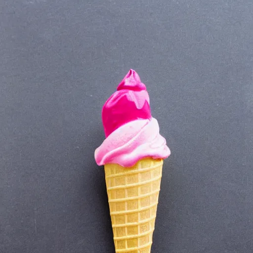 Prompt: ice cream cone crayon