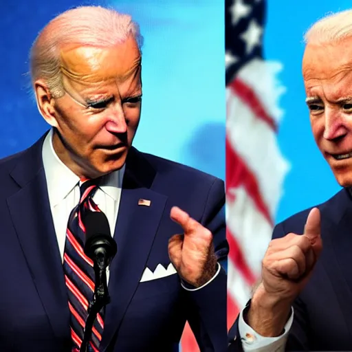 Image similar to joe biden fight club, detailed faces