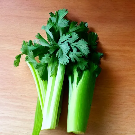 Image similar to celery with a face like selena gomez