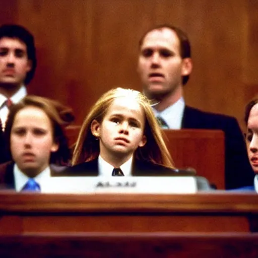 Image similar to airbud testifying before congress, 1 9 9 0 s photograph