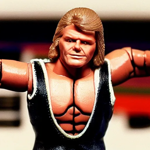 Image similar to john farnham as a 1 9 8 0 s wrestling action figure