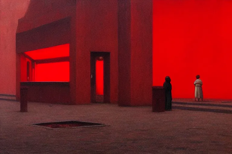 Image similar to only with red, crowd cheering a lot, an exposed picture in a city square, in the style of beksinski, parts by edward hopper, parts by rodcenko, parts by yue minjun, intricate and epic composition, red by caravaggio, insanely quality, highly detailed, masterpiece, red light, artstation, 4 k