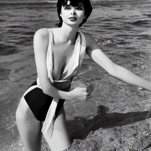 Image similar to young isabella rossellini swimsuit photo shoot