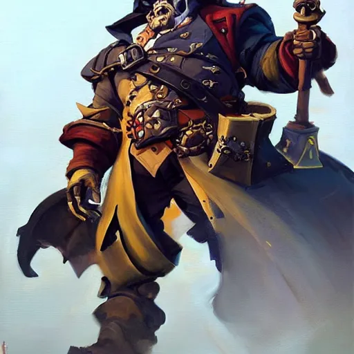 Prompt: greg manchess portrait painting of partially armored undead pirate captain lechuck as overwatch character, medium shot, asymmetrical, profile picture, organic painting, sunny day, matte painting, bold shapes, hard edges, street art, trending on artstation, by huang guangjian, gil elvgren, ruan jia, greg rutkowski, gaston bussiere