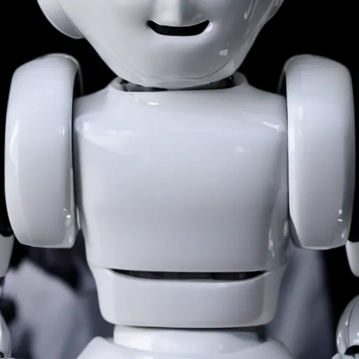 Image similar to 'white ceramic humanoid robot male'