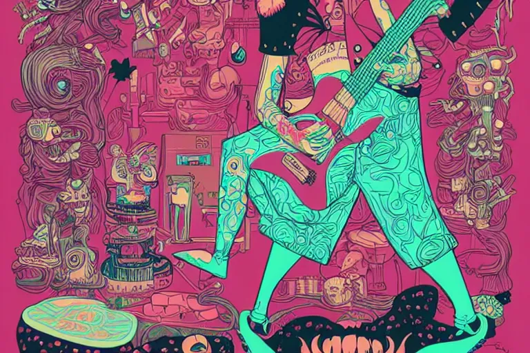 Prompt: concert poster by Tara McPherson, extremely detailed.