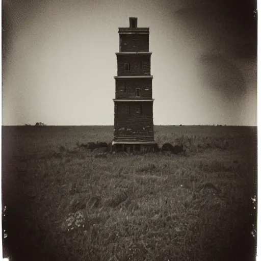 Prompt: tower made of lazy frogs, beautiful polaroid photo, pinhole, lomography,