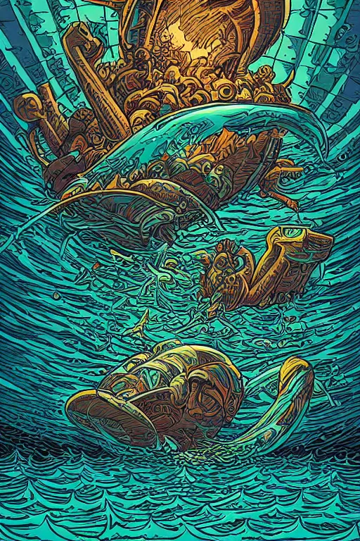 Image similar to the sea by dan mumford