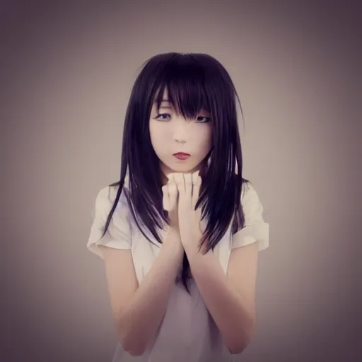 Prompt: “anime girl, distant pov, plain white background”