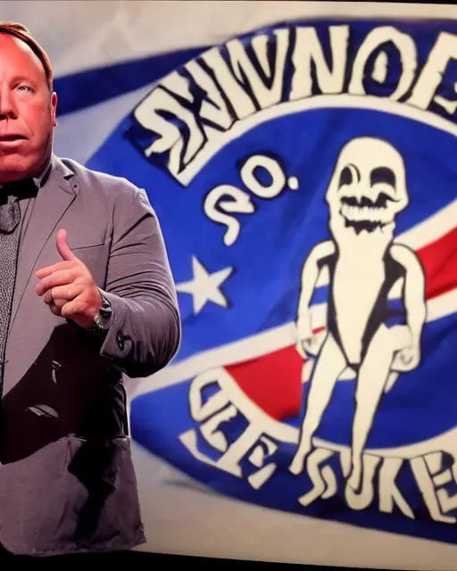 Image similar to Alex Jones is selling snake oil.