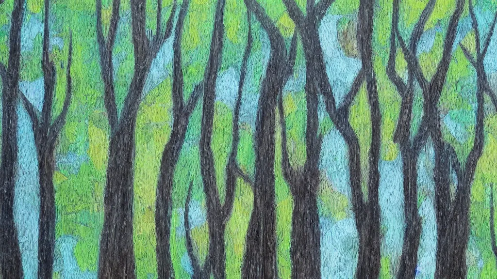 Image similar to trees in forest flat 2 d art atey ghalian