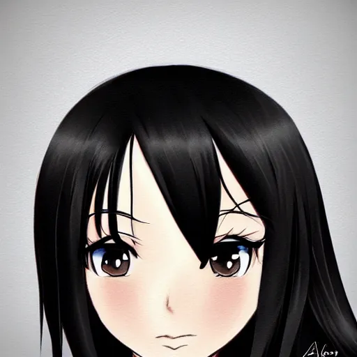 Prompt: full headshot portrait of a girl with long black hair, drawn by ATDAN, by Avetetsuya Studios, attractive character, colored sketch anime manga panel, trending on Pixiv