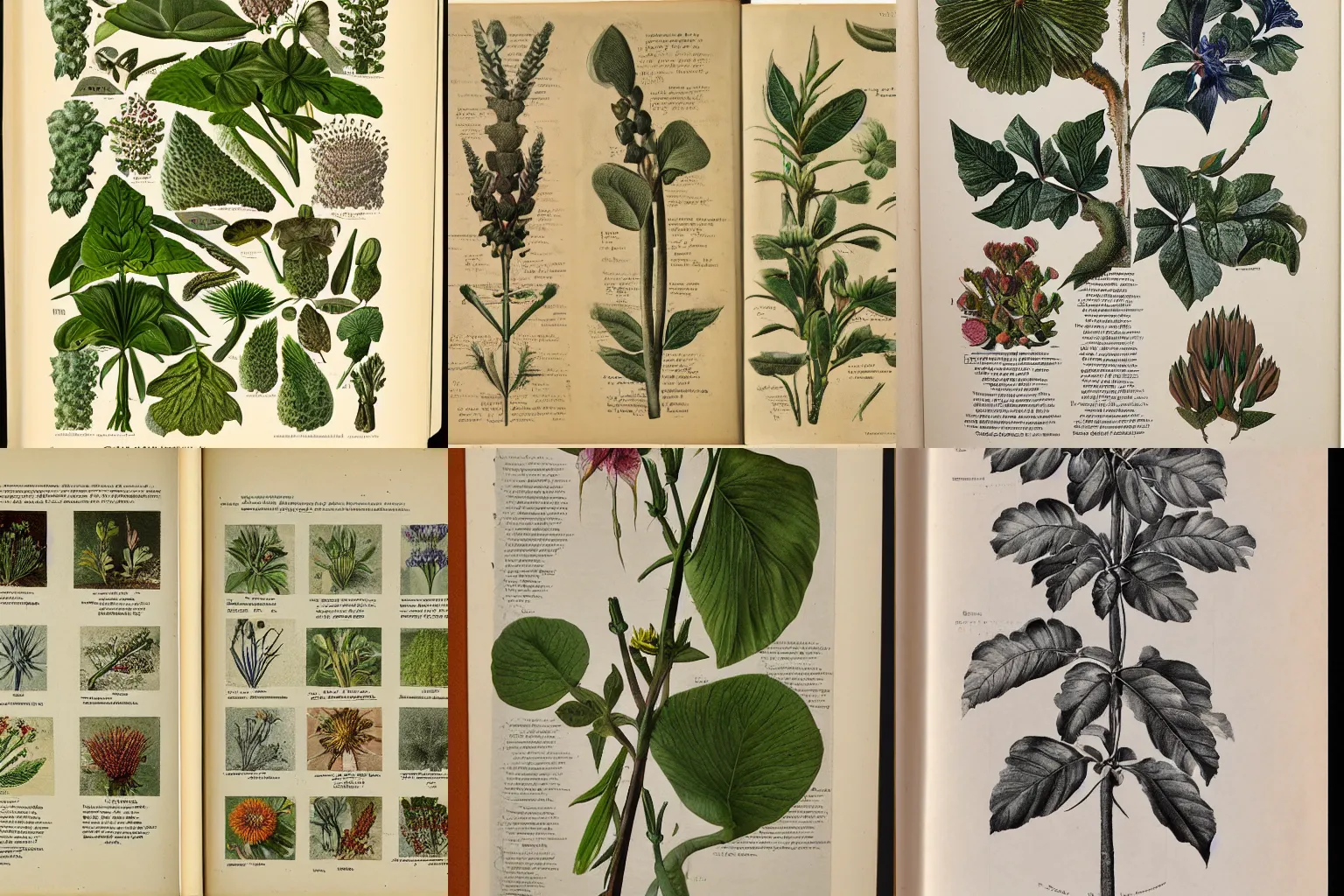 Prompt: botanical illustration type specimen book page archive photograph