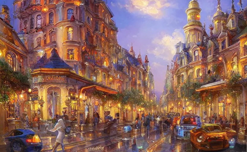 Image similar to Alchemy city. By Konstantin Razumov, highly detailded