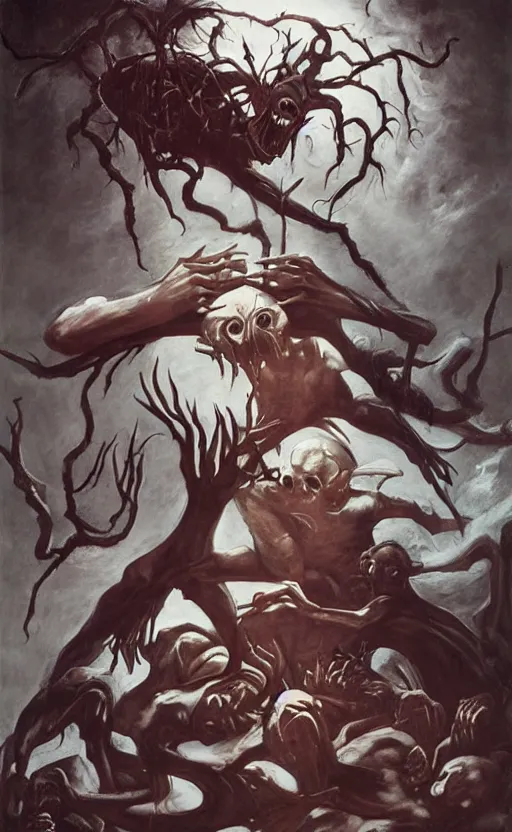 Prompt: eldrazi horror in the style of caravaggio