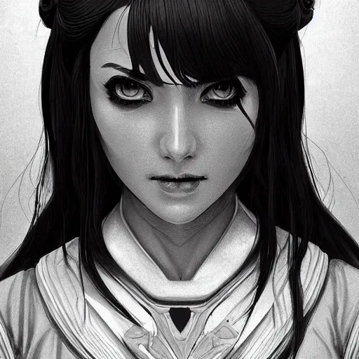 Image similar to female jedi, beautiful and uniquely odd looking, detailed symmetrical close up portrait, intricate complexity, in the style of artgerm and ilya kuvshinov, magic the gathering, star wars art