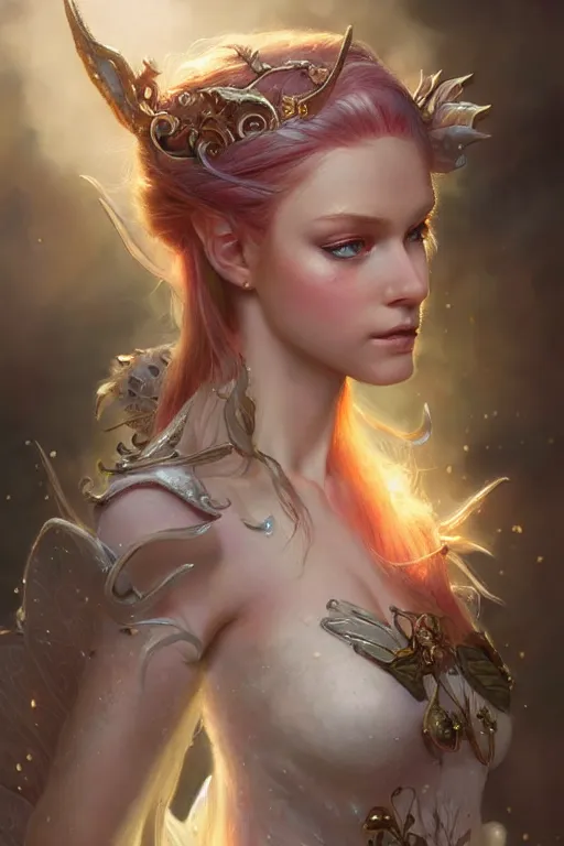 Image similar to fairy princess, highly detailed, d & d, fantasy, highly detailed, digital painting, trending on artstation, concept art, sharp focus, illustration, art by artgerm and greg rutkowski and magali villeneuve