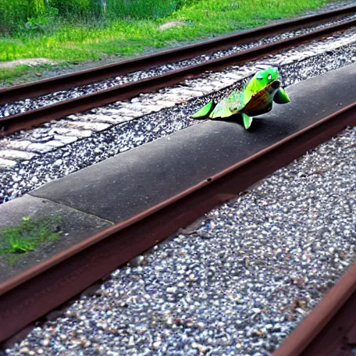 a turtle coming down the train tracks | Stable Diffusion | OpenArt