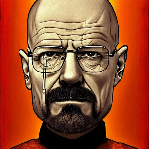 Image similar to walter white as gordon freeman, digital art, painting