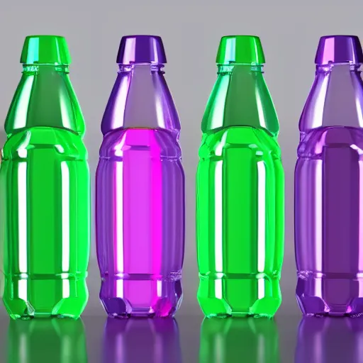 Prompt: A plastic bottle containing a purple drink by Sprite, 8K concept art, detailed