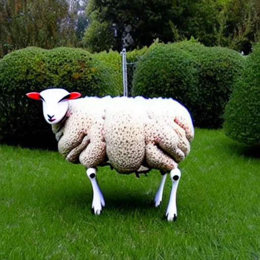 Image similar to spider web sheep shape morph